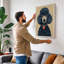 Dignified Poodle Portrait Modern - Wrapped Canvas-2141227608-2141227614