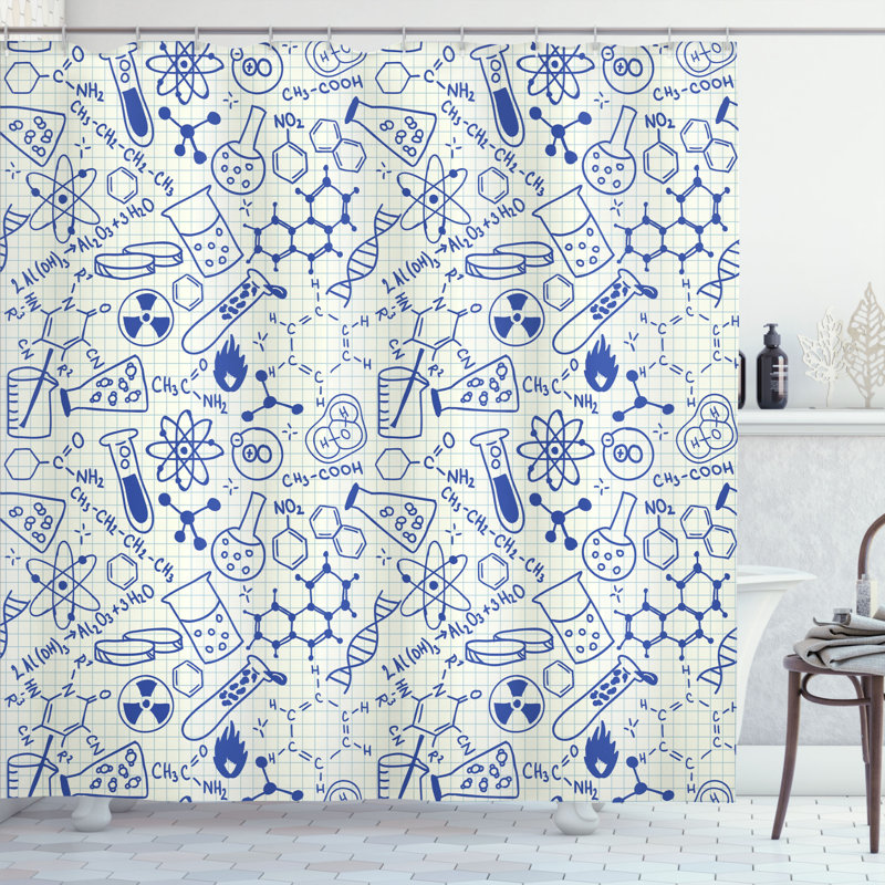 Adriano Shower Curtain with Hooks Included, 69" H x 105" W