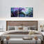 Dragon Canvas Wall Art Set Of 3 Pieces, Purple Dragon Trees Wall Decor Prints Home Artwork For Living Room Bedroom Decorative, Fairy Tale Animal Theme Wall Hanging, Kids Room Decor 12X16 Inch