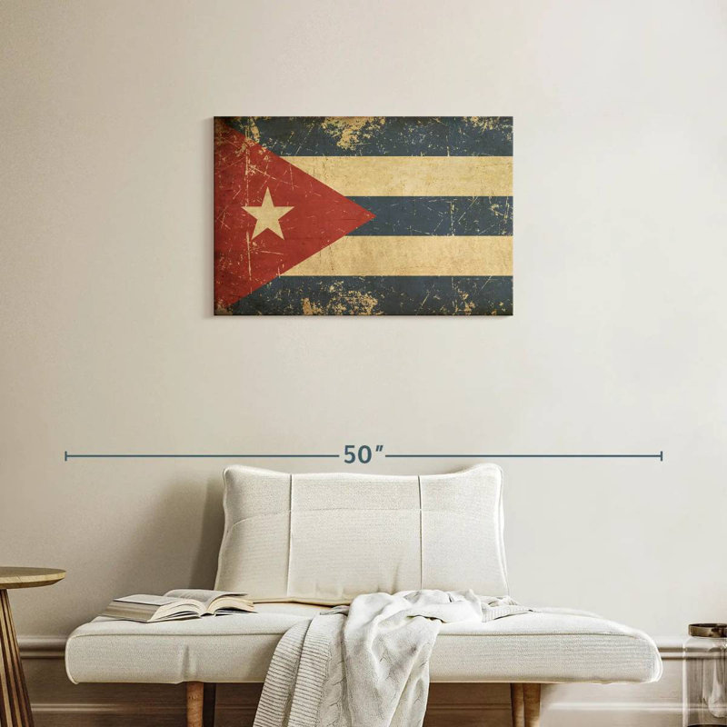 Drapeau de Cuba, H 20 po x l 30 po