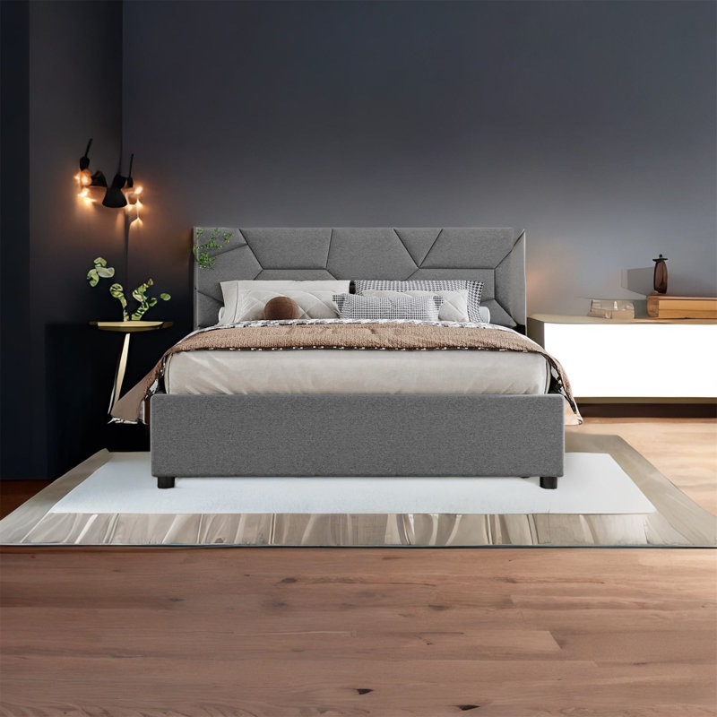 Lit avec rangement Crestline, Double, gris