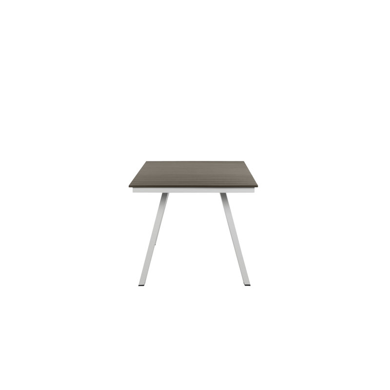 Table de salle à manger d'extérieur en aluminium Jack, Gris