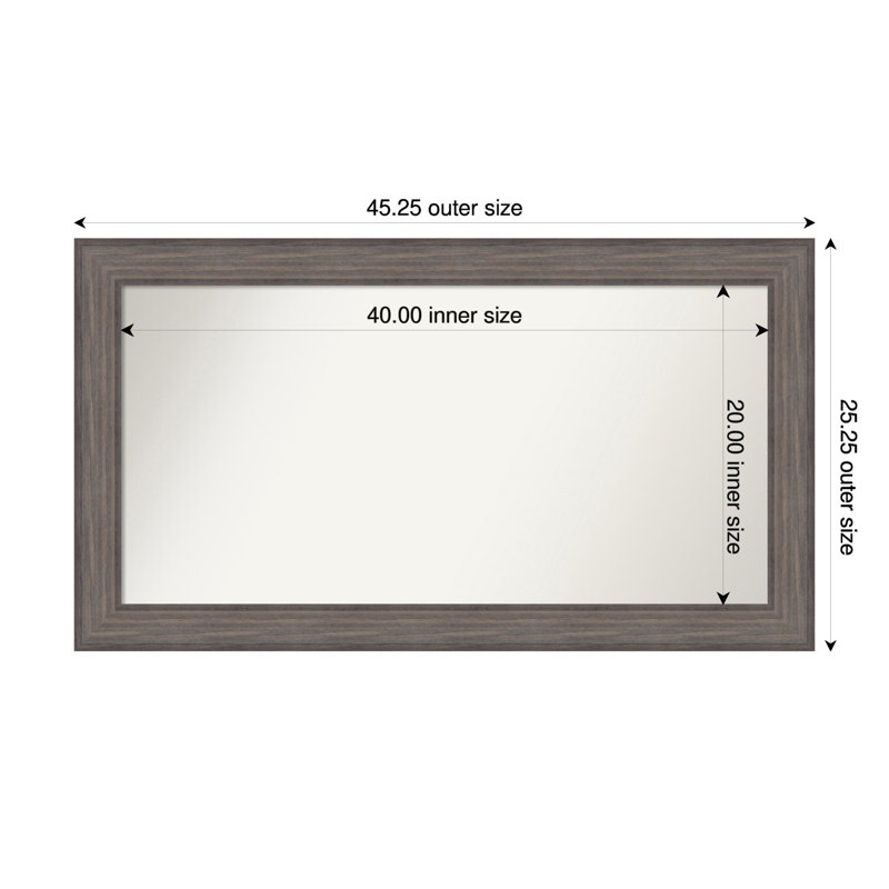 Miroir Hannaley, Rectangle, 25,25 po x 45,25 po