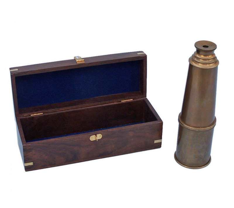 Kora Decorative Telescope, Antique Brass