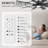 62" Modern Ceiling Fan with Light and Remote, 10-Blade Indoor Ceiling Fan, Quiet Reversible DC Motor, Dimmable 3CCT LED Light, 6-Speed, Black/Walnut-129170804