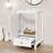 18" Freestanding Small Bathroom Vanity Base Only, Sink Not Included, Decorative Wavy Edge-108213524