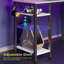 Bureau d'ordinateur en L avec prises de courant et lumières RVB Lameen, bureau d'angle avec tablette pour moniteur-2008914180-1988726892
