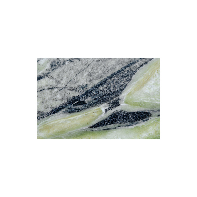 Marble End Table, White/Gold