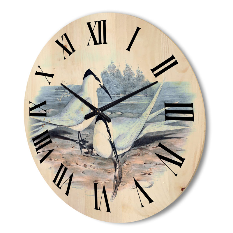 Horloge murale oiseaux en forêt, Très grand