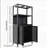 Bamboo Storage Cashion with 2 Doors, Floor Organizer for Bathroom, Living Room, and Kitchen-1538237220