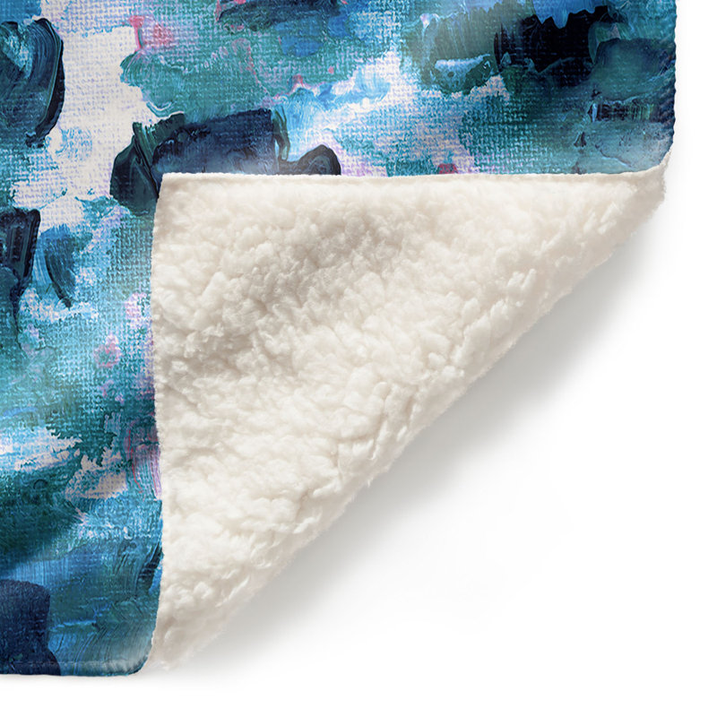 Couverture sherpa à fleurs douces 11, l 68 po x L 80 po