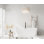 Baignoire de 67 pouces en blanc brillant avec garniture