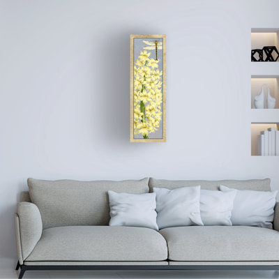 Art mural sur toile tendue - «Iris Reverie» de Gail Fraser - panneau vertical 2 po pour décoration de salon, de chambre à coucher ou de bureau - 10 x 32