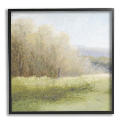 Bb-329 - Paysage de campagne subtile encadré sur bois par Michael Marcon, peinture