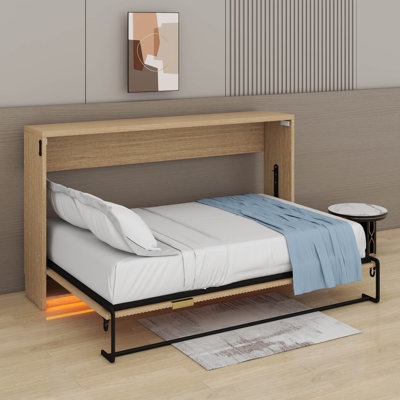 Lit escamotable simple de taille XL avec DEL