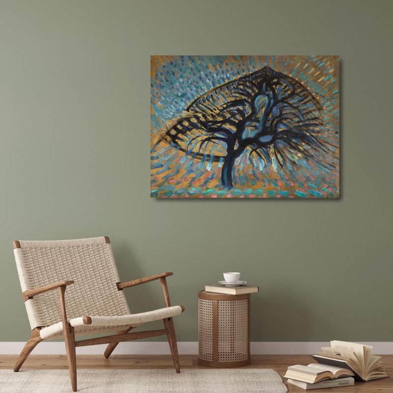 «Apple Tree, Pointillist Version» par Piet Mondrian - Art mural sur toile tendue avec châssis, H 40 po x l 28 po