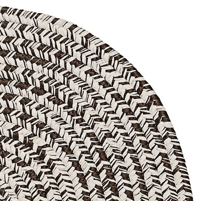 Tapis brun tressé à la main Abdulrahman, Ovale 2 pi x 3 pi