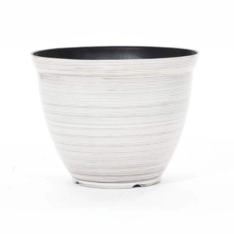 Avalynn Ivory Bell Round Recycled Plastic Pot Planter