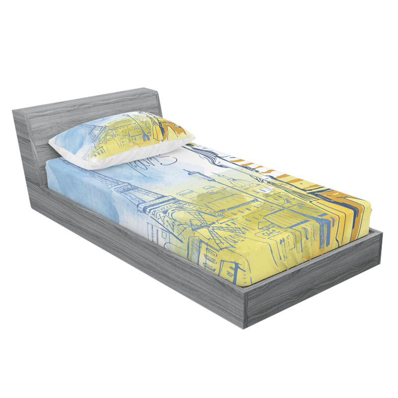 Microfiber Sheet Set, Twin Sheet Set with Fitted Sheet