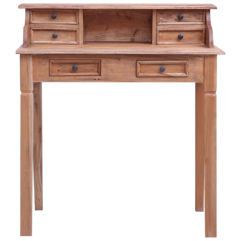 Braeli Solid Wood Top Writing Desk, Brown