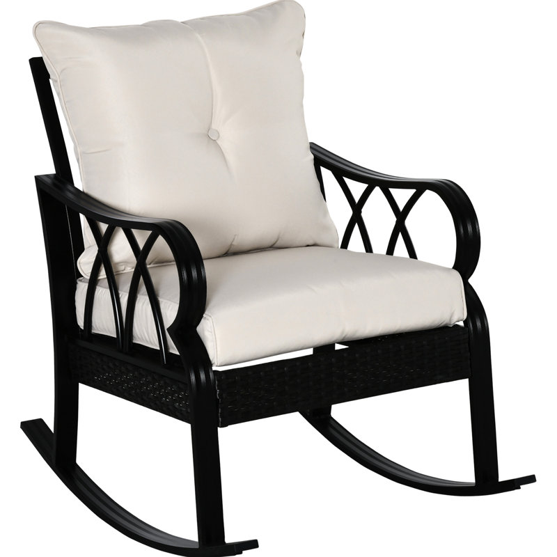 Chaise berçante en aluminium pour l'extérieur