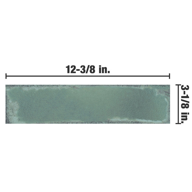 Luca 3" x 12" Ceramic Tile, Green