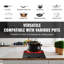 Plaque de cuisson électrique, 12 po, 2 brûleurs, surface de cuisson radiante en céramique 3000 W, commande à bouton, 11 niveaux de chaleur, 220 à 240 V, fil dur