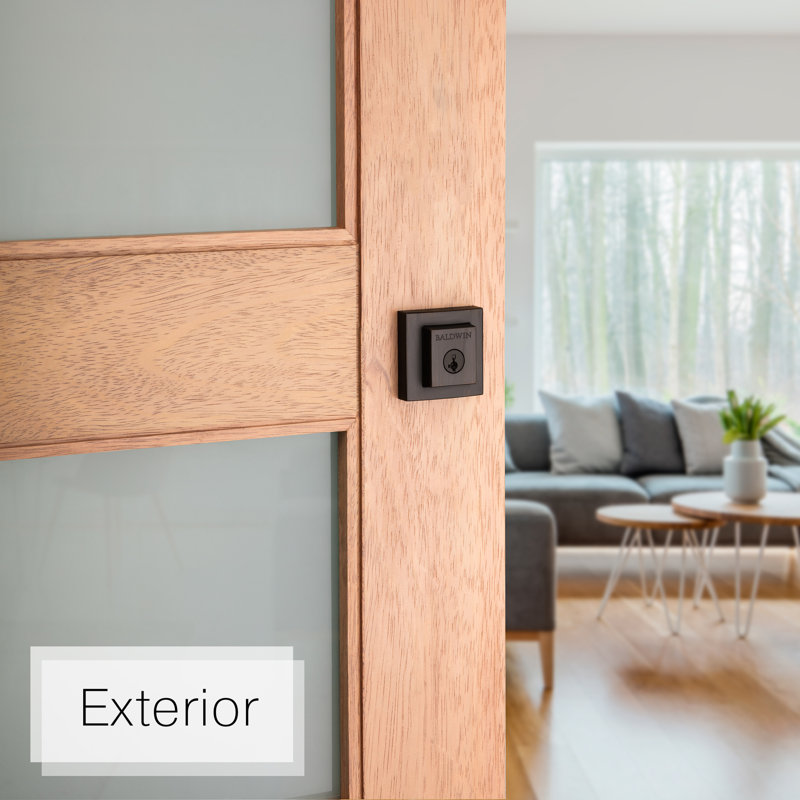 Prestige 380 Square Single Cylinder Deadbolt Featuring SmartKey® Security