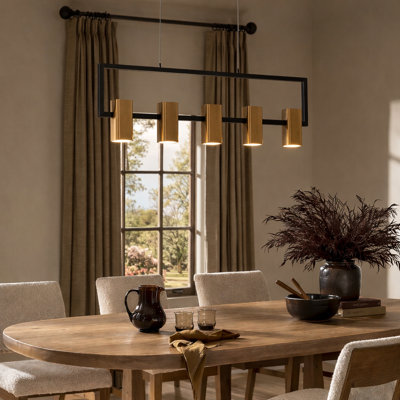 Luminaire suspendu linéaire à DEL 5 lumières pour îlot de cuisine Kissey
