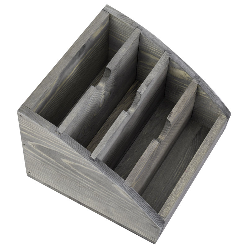 Sederi Solid Wood Office Mail Desk Organiser, Ash Grey