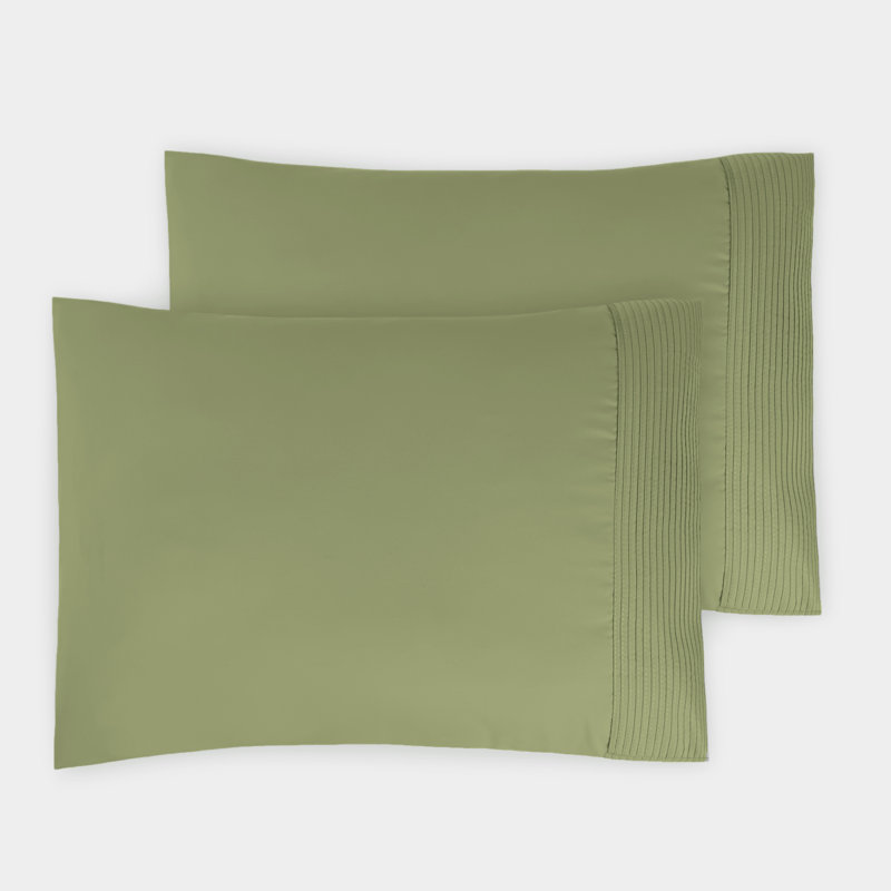 Deux taies d'oreiller à ourlet plissé en microfibre Eldon par Southshore Fine Linens, Grand, Sauge