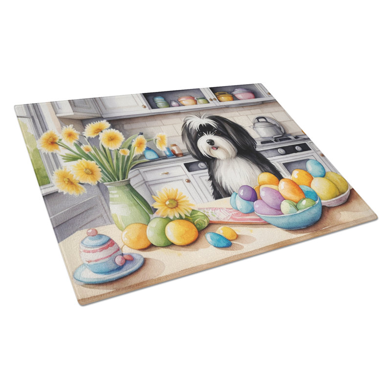 Planche à découper en verre de décoration Havanais de Pâques