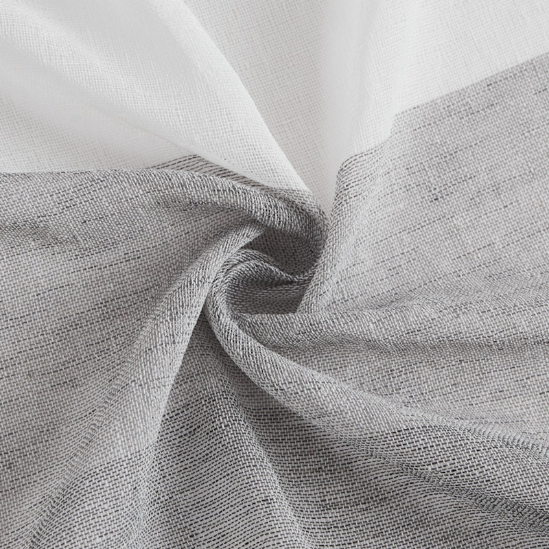 Koss Linen Striped Single Shower Curtain, Silver