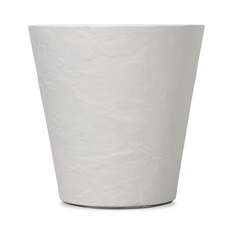 Jardinière Sighwarth - Béton blanc texturé, H 18 po x l 18 po x P 18 po