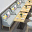 Banc rembourré en similicuir Light Luxury