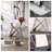55 Inch White Tempered Glass Console Table With Mirrored Silver M-Shaped Base