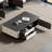 Rock slab simple saddle leather tea table-108223765
