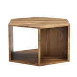 Hexagonal MDF Coffee Table, Characteristic Wood Grain Pattern Stickers, Multi-Hole Design To Give More Storage Space, Simple And Convenient Design Makes It Suitable For All Kinds Of Style Scenes.
