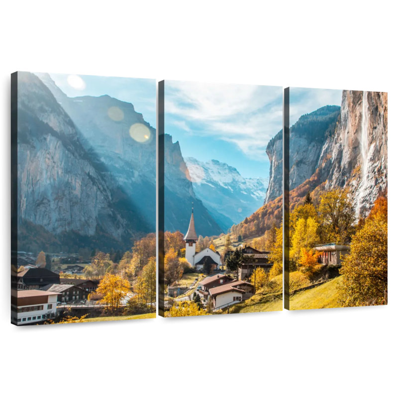Alvord Lauterbrunnen en automne, H 36 po x l 57 po