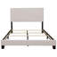 Grand lit avec pieds en bois massif et magnifique garniture cloutée-158986490-158986491
