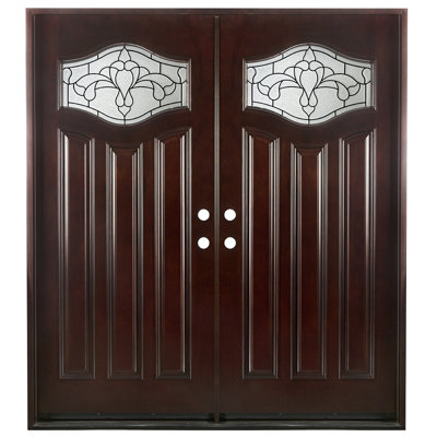 80'' Paneled Wood Front Entry Doors