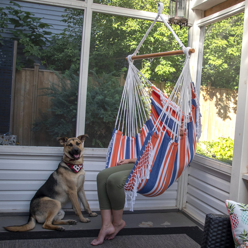 Edith Hanging Chair, Orange Punch