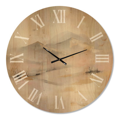 Très grande horloge murale minimaliste en bois
