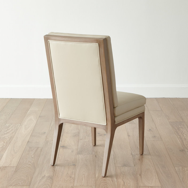Leather Dining Chair, Beige/Taupe