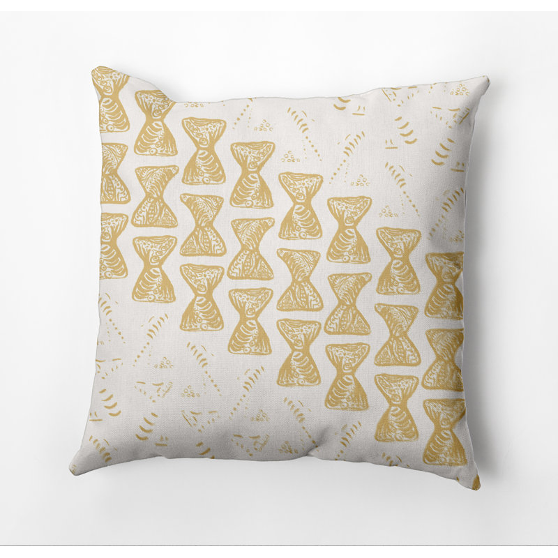 Housse de coussin carré et insert, 20 po X 20 po, Jaune, Oui
