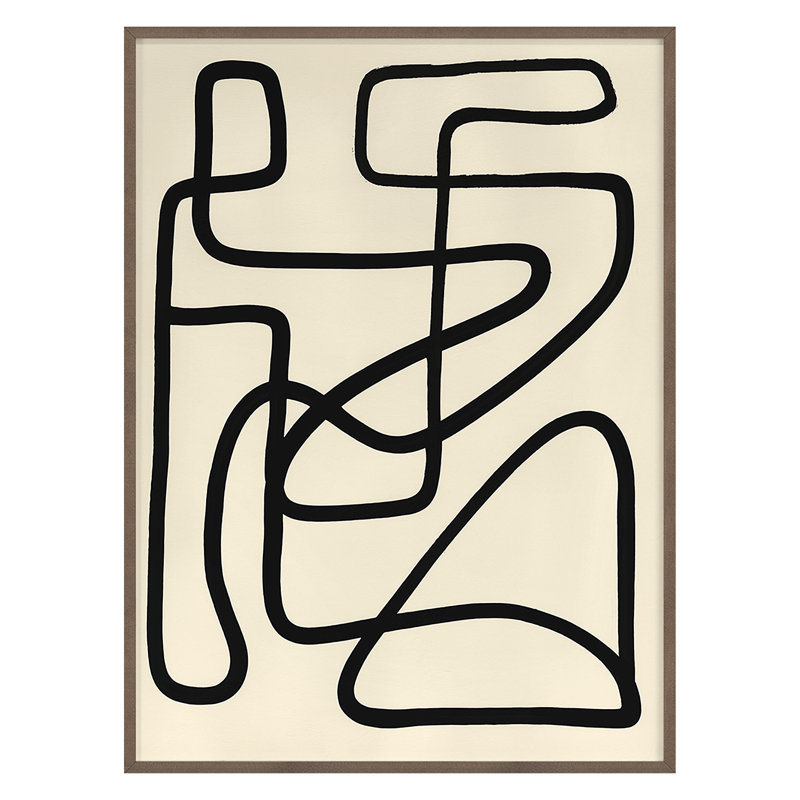 Smooth Moves 3 Print by Kyle Goderwis, 46" H x 34" W x 1.5" D, Walnut