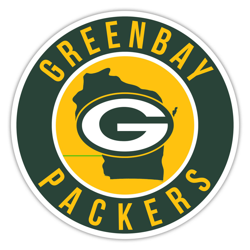 Green Bay Packers Bright Line - Cercle de 16 po avec état