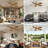 56" IP66 Waterproof Outdoor Ceiling Fan with Remote Control ABS Blades 6 Speeds Reversible DC Motor No Light-1595580128