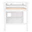 Lit mezzanine simple avec escalier de rangement, blanc - idéal pour l'organisation de la chambre à coucher et la fenêtre de style, comprend un escalier pratique-128218947