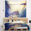 Tapisserie en polyester de coucher de soleil sur le avec accessoires suspendus inclus-28490621